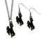 NCAA - Wyoming Cowboy Dangle Earrings and Chain Necklace Set-Jewelry & Accessories,Jewelry Sets,Dangle Earrings & Chain Necklace-JadeMoghul Inc.