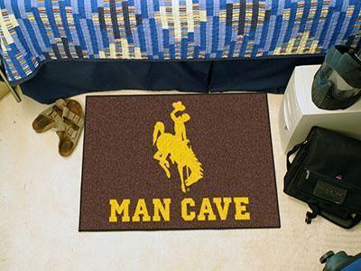 Outdoor Mat NCAA Wyoming Man Cave Starter Rug 19"x30"