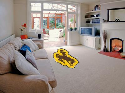 Custom Floor Mats NCAA Wyoming Mascot Custom Shape Mat