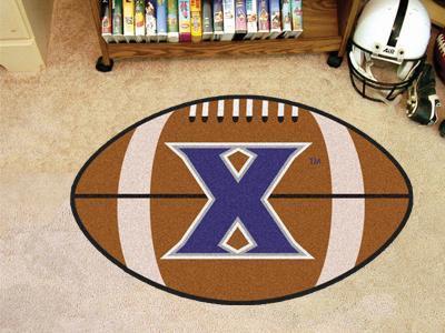 Round Rug in Living Room NCAA Xavier Football Ball Rug 20.5"x32.5"