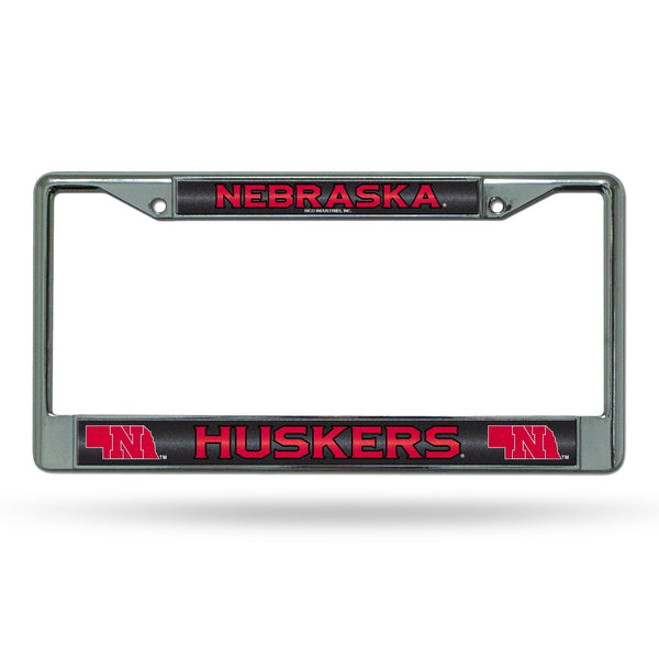 Jeep License Plate Frame Nebraska Bling Chrome Frame
