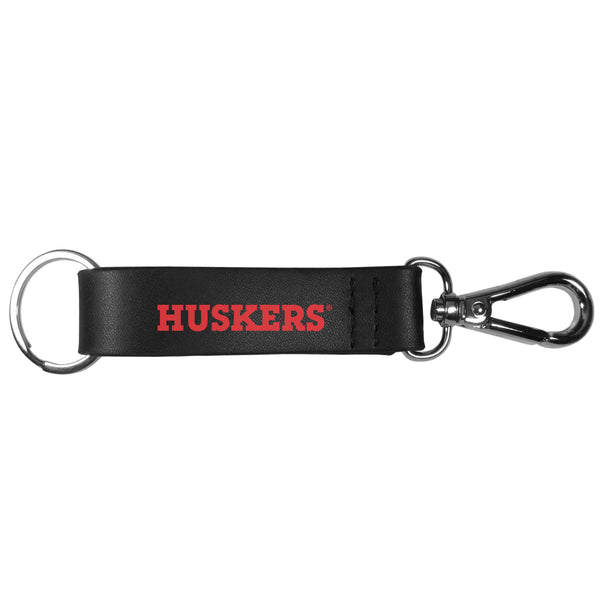 Nebraska Cornhuskers Black Strap Key Chain-Key Chains-JadeMoghul Inc.