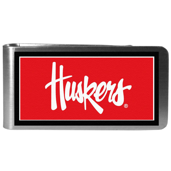 Nebraska Cornhuskers Steel Logo Money Clips-Wallets & Checkbook Covers-JadeMoghul Inc.