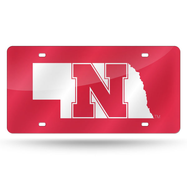 NCAA Nebraska Laser Tag (Red W/White Logo)