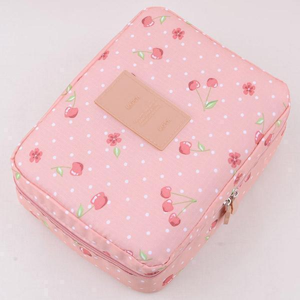 Neceser Zipper new Man Women Makeup bag Cosmetic bag beauty Case Make Up Organizer Toiletry bag kits Storage Travel Wash pouch-Pink cherry-JadeMoghul Inc.