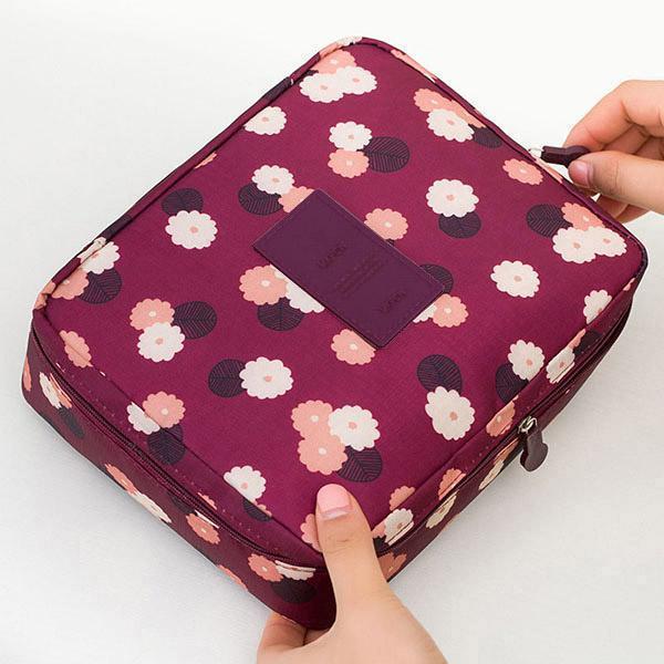 Neceser Zipper new Man Women Makeup bag Cosmetic bag beauty Case Make Up Organizer Toiletry bag kits Storage Travel Wash pouch-Sanhua red sun-JadeMoghul Inc.