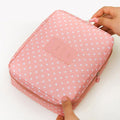 Neceser Zipper new Man Women Makeup bag Cosmetic bag beauty Case Make Up Organizer Toiletry bag kits Storage Travel Wash pouch-Wave point pink-JadeMoghul Inc.
