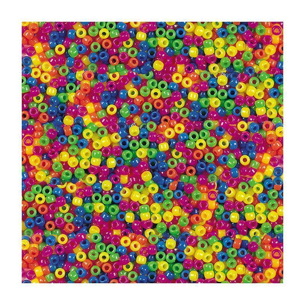 NEON PONY BEADS ASST COLORS 1000PCS-Arts & Crafts-JadeMoghul Inc.
