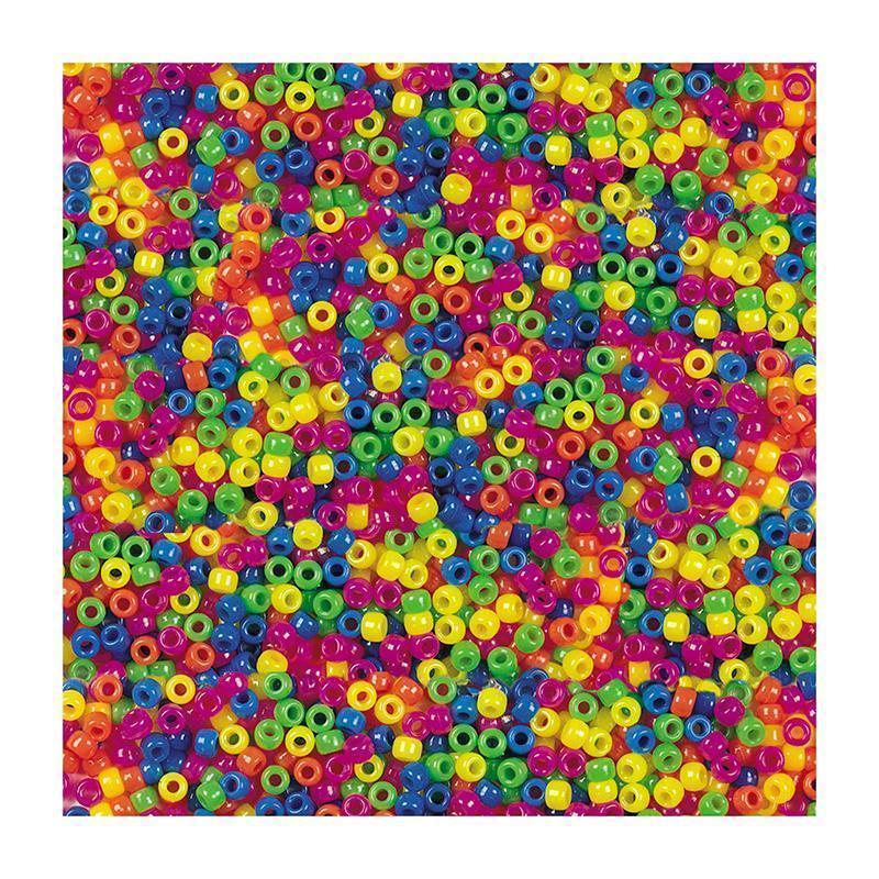 NEON PONY BEADS ASST COLORS 1000PCS-Arts & Crafts-JadeMoghul Inc.