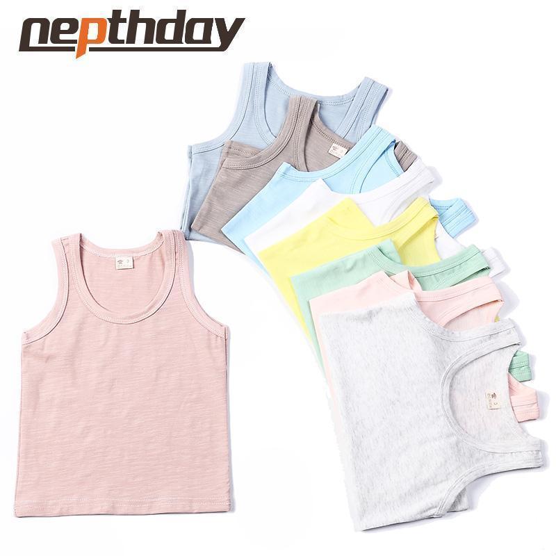 nepthday brand 2017 summer new solid Undershirts 9 colors boy/girl candy t shirt 5 size bamboo brocade cotton 15-090-9001-2T-JadeMoghul Inc.