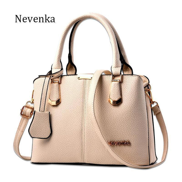 Nevenka Women Bag Lady Handbag OL Style Shoulder Bags Casual Zipper Messenger Bags PU Leather Bag Brand Name Tote Satchel Sac-black-JadeMoghul Inc.