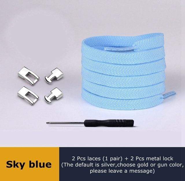 New 1 Second Quick Elastic Shoelaces Flat Shoe laces No Tie Cross Buckle Lock Shoelace Kids Adult Leisure Sneakers Lazy laces JadeMoghul Inc. 