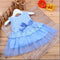 New 2014 girls princess dress/Multi-colored lace tutu dress/Elegant girl dress with bowknot/Summer hot sale-Blue-0-3 months-JadeMoghul Inc.