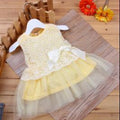 New 2014 girls princess dress/Multi-colored lace tutu dress/Elegant girl dress with bowknot/Summer hot sale-Khaki-0-3 months-JadeMoghul Inc.