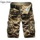 New 2016 brand men's casual camouflage loose cargo shorts men large size multi-pocket military short pants overalls 30-40 42 44-khaki-29-JadeMoghul Inc.
