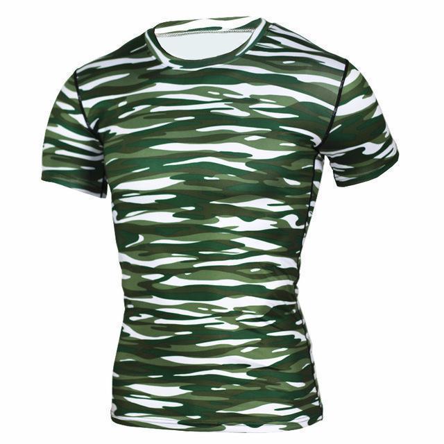 New 2017 Base Layer Camouflage T Shirt Fitness Tights Quick Dry Camo T Shirts Tops & Tees Crossfit Compression Shirt-TD44-Asian S-JadeMoghul Inc.