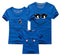 New 2017 Cotton Family Matching T Shirt Smiling Face Shirt Short Sleeves Matching Clothes Fashion Family Outfit Set Tees Tops-Blue-Mother M-JadeMoghul Inc.