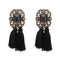 New 2017 fashion jewelry hot sale women crysta vintage tassel statement bib stud Earrings for women jewelry Factory Price-gray with black-JadeMoghul Inc.