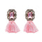 New 2017 fashion jewelry hot sale women crysta vintage tassel statement bib stud Earrings for women jewelry Factory Price-pink with pink-JadeMoghul Inc.