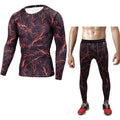 New 2017 Fitness Men Sets Camouflage Compression Shirts + Leggings Base Layer Crossfit Brand Long Sleeve T Shirt Clothing-TK106-S-JadeMoghul Inc.