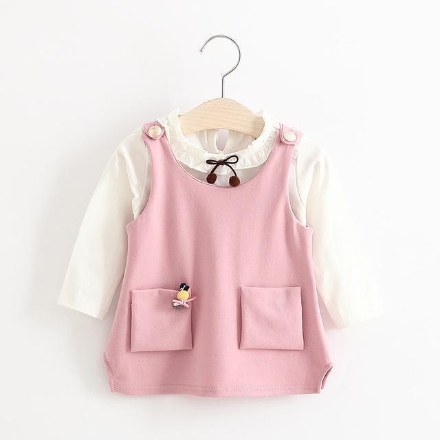 New 2017 Spring Baby Girl Cotton Dresses Sleeveless Beautiful Flower Baby Kids Clothing Free Shipping-see photo 3-9M-JadeMoghul Inc.