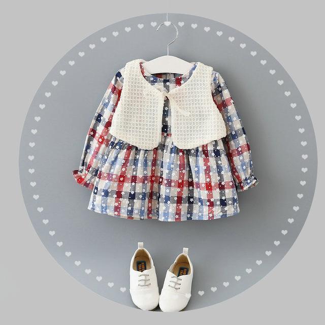 New 2017 Spring Baby Girl Cotton Dresses Sleeveless Beautiful Flower Baby Kids Clothing Free Shipping-skirt with top-9M-JadeMoghul Inc.
