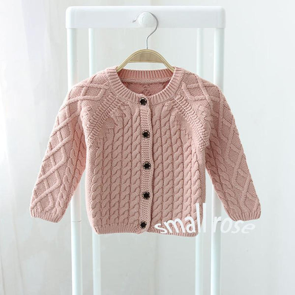 New 2017spring autumn Baby Sweaters kids clothes children cotton knitted sweater coat baby girls sweater cardigan-Pink 1-18M-JadeMoghul Inc.