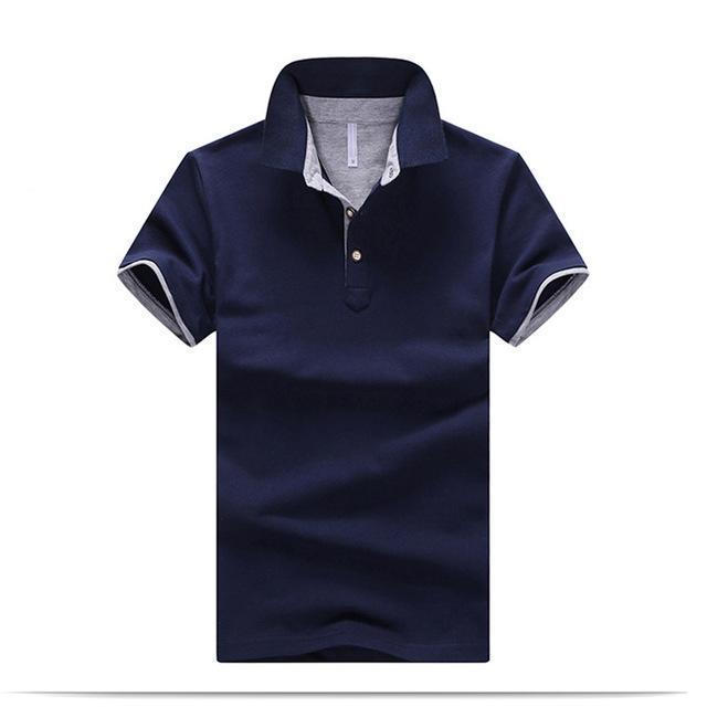 New 2018 Men's clothing New Men Polo Shirt Men Business & Casual Solid male Polo Shirt Short Sleeve breathable Polo Shirt B0255-Style 2-M-JadeMoghul Inc.