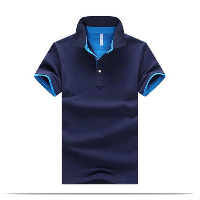 New 2018 Men's clothing New Men Polo Shirt Men Business & Casual Solid male Polo Shirt Short Sleeve breathable Polo Shirt B0255-Style 4-M-JadeMoghul Inc.