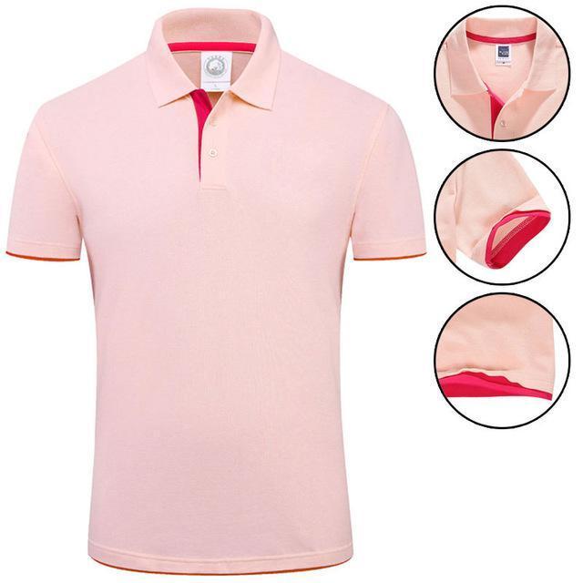 New 2018 MYDBSH Brand Polo Shirt For Men Designer Polo Men Shirt Soft Cotton Short Sleeve Polo Shirt Men Famous Brand Clothing-Pink-S-JadeMoghul Inc.