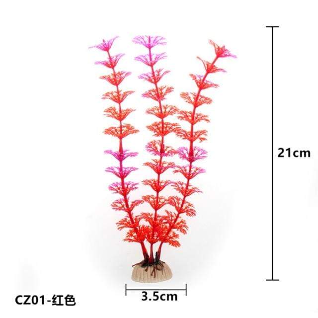 New 37CM artificial underwater plants aquarium fish tank decoration green purple water grass viewing decorations AExp