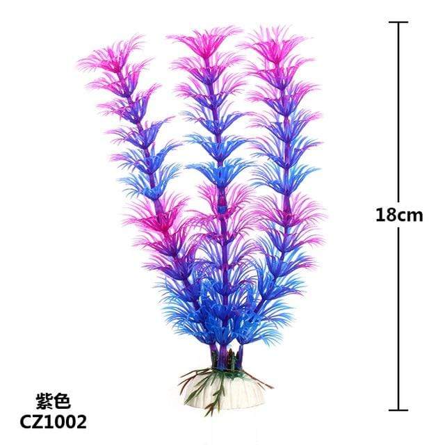 New 37CM artificial underwater plants aquarium fish tank decoration green purple water grass viewing decorations AExp