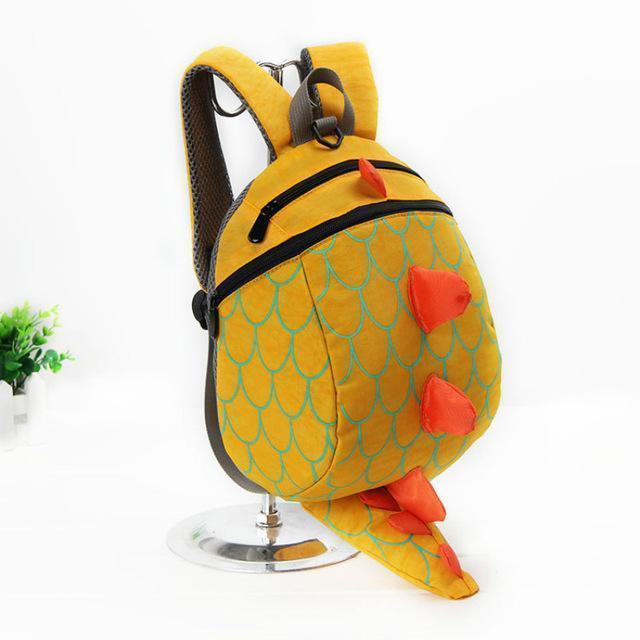 New 3D Cartoon Dinosaur Bag Baby Toddler Anti lost Leash Harness Strap Walker Kids Lunch Box Kindergarten Schoolbag Backpack-Yellow-JadeMoghul Inc.