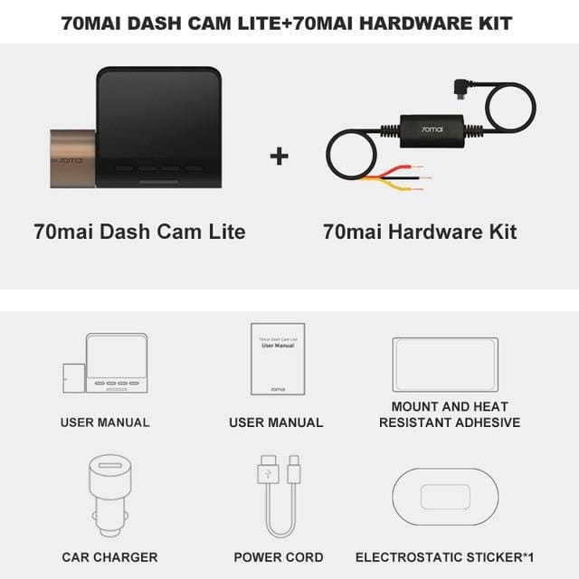 New 70mai Dash Cam Lite 1080P Speed Coordinates GPS Modules 70mai Lite Car Cam Recorder 24H Parking Monitor 70mai Lite  Car DVR AExp