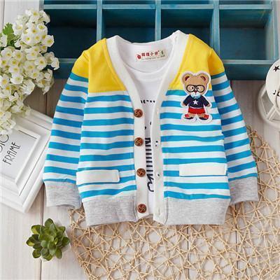 New Arrival Baby sweater 2017 Autumn Kids Boys Girls Children knitted Sweaters Shirts Bear Teddy knit baby cardigan TN020-Sky Blue-3M-JadeMoghul Inc.