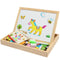 New Arrival Drawing Writing Board Magnetic Board Puzzle Double Easel Kid Wooden Toy Gift Children Intelligence Development Toy-White-JadeMoghul Inc.