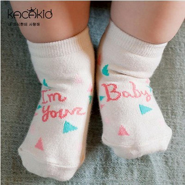 New Arrival Free Shipping Newborn Socks 100% Cotton Baby Cartoon Socks Non-slip Infant Cotton Socks-Stars-24M-JadeMoghul Inc.