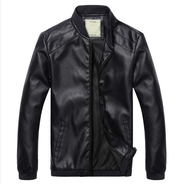 New Arrival Leather Jacket - MenOutwear-Black-M-JadeMoghul Inc.
