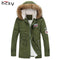 New Arrival Men Thick Warm Winter Down Coat With Fur Collar Army Green-men coat-XXXL-JadeMoghul Inc.