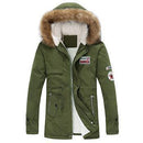 New Arrival Men Thick Warm Winter Down Coat With Fur Collar Army Green-men winter jacket-XXXL-JadeMoghul Inc.