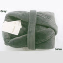 New Arrival Silk Flannel Winter Long Bathrobe - Kimono Robe-Gray-S-JadeMoghul Inc.