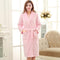 New Arrival Silk Flannel Winter Long Bathrobe - Kimono Robe-Pink-S-JadeMoghul Inc.