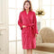 New Arrival Silk Flannel Winter Long Bathrobe - Kimono Robe-Rose Red-S-JadeMoghul Inc.