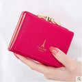 New arrival wallets Fashion women wallets multi-function High quality small wallet purse short design three fold freeshipping-rose red-JadeMoghul Inc.