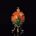 New arrive home decor Fashion Valuable Metal religious mascot Collection Faberge egg for home decor-Orange-JadeMoghul Inc.