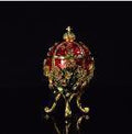 New arrive home decor Fashion Valuable Metal religious mascot Collection Faberge egg for home decor-Red-JadeMoghul Inc.