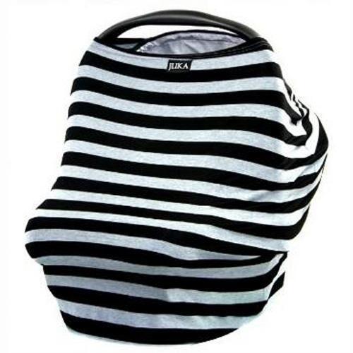 New Baby Car Seat Cover Toddler Canpony Nursing Cover Multi-Use Stretehy Infinity Scarf Breastfeeding Shipping Car Chair Cover-Black and Grey-China-JadeMoghul Inc.