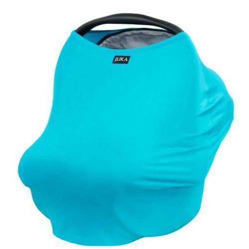 New Baby Car Seat Cover Toddler Canpony Nursing Cover Multi-Use Stretehy Infinity Scarf Breastfeeding Shipping Car Chair Cover-Blue-China-JadeMoghul Inc.