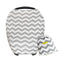 New Baby Car Seat Cover Toddler Canpony Nursing Cover Multi-Use Stretehy Infinity Scarf Breastfeeding Shipping Car Chair Cover-Grey White Striped-China-JadeMoghul Inc.