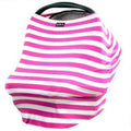 New Baby Car Seat Cover Toddler Canpony Nursing Cover Multi-Use Stretehy Infinity Scarf Breastfeeding Shipping Car Chair Cover-Rose Red and White-China-JadeMoghul Inc.